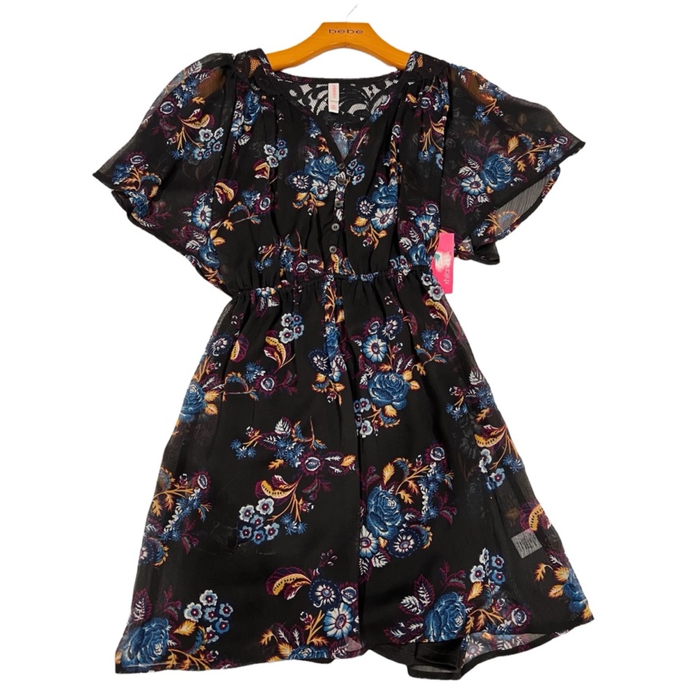Xhilaration Black Floral Summer Dress